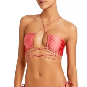 New ~ JADE SWIM ~ Livi Front-Tie Bikini Top Size XS